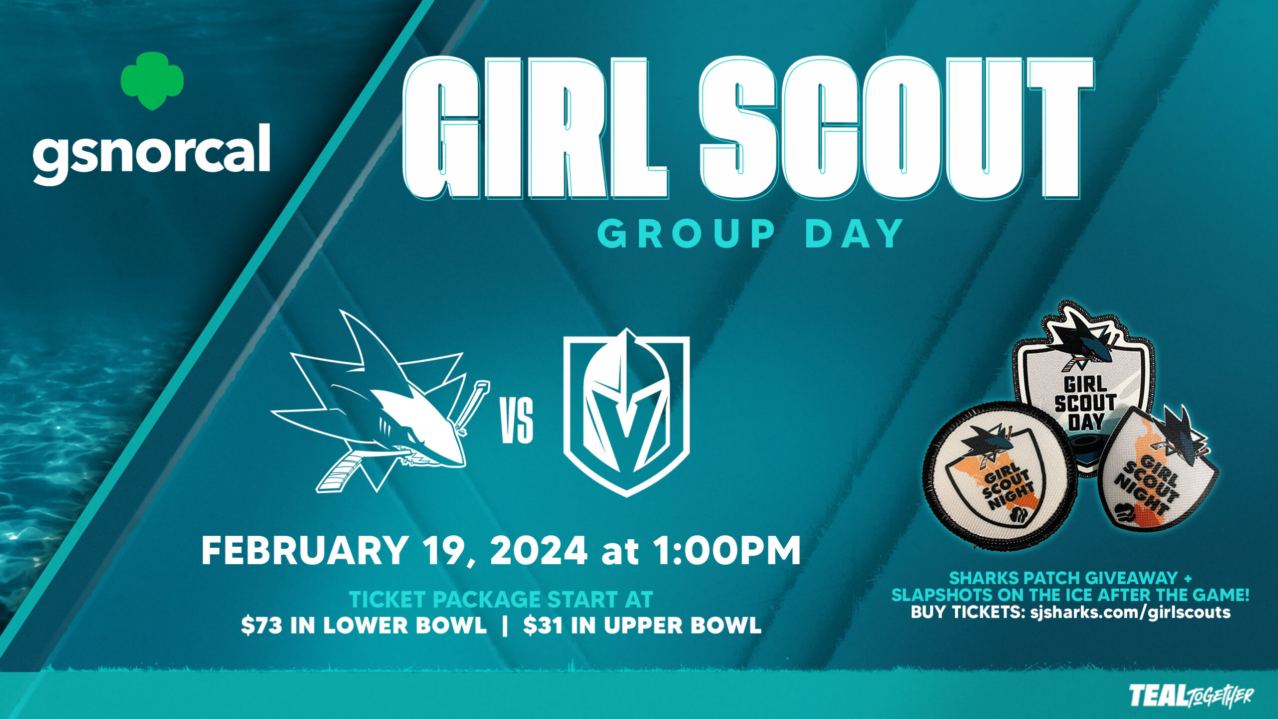 Girl Scout Night with the Sharks vs Golden Knights GsNorcal Events